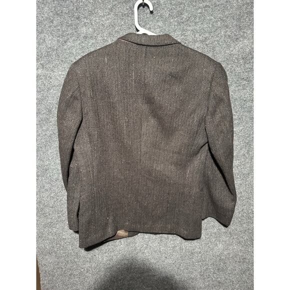 40R MANI by Armani Italy Men's Tan Geometric 100% Virgin Wool Sports Coat Jacket - Picture 6 of 9